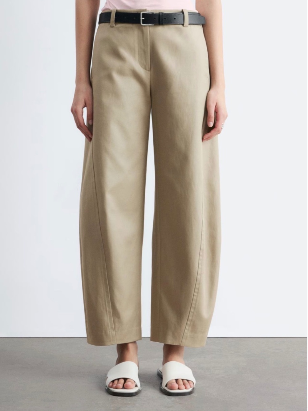 & Other Stories Twill Barrel Leg Pants